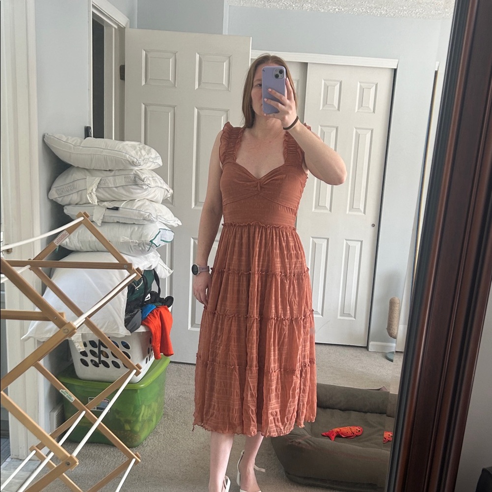 Max Studio Terracotta Midi Dress